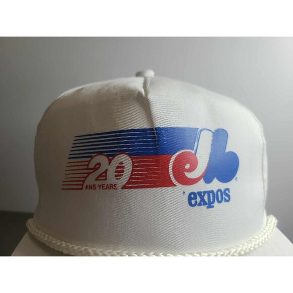 Montreal Expos 20 Years Hat Vintage Defunct MLB Team White Snapback Baseball Cap - Picture 1 of 7